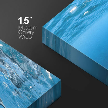 wall26 Canvas Print Wall Art Tropical Ocean Sea Underwater Dolphin Duo Nature Animals Photography Realism Rustic Scenic Landscape Wilderness Earth Colorful for Living Room, Bedroom, Office - 24"x36"