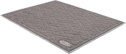 Pawkin Cat Litter Mat, Jumbo XX-Large, 4x3 Feet, Fits Two Litter Boxes or Extra Coverage for One Box, Gray