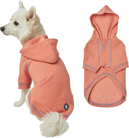 Blueberry Pet Hoodie – 14″ Soft Cotton‑Blend Winter Sweatshirt, Coral, Award‑Winning Small‑Dog Jersey