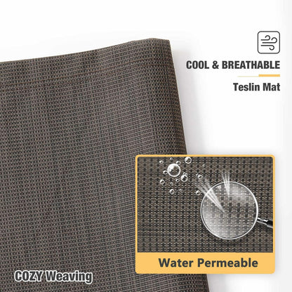 Veehoo Chew Proof Elevated Dog Bed - Cooling Raised Pet Cot - Silver Aluminum Frame and Durable Textilene Mesh Fabric, Unique Designed No-Slip Feet for Indoor or Outdoor Use, Brown, X-Large, CWC2003