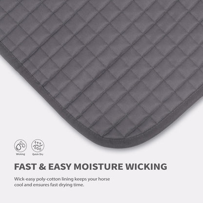 Tackmore Western Saddle Pad Adjustable with Side Pockets and Foam Inserts Shock-Absorbing Riding Pad