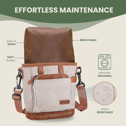 BEAU&FUR Dog Treat Pouch with Clicker for Training - Hands-Free Dog Treat Bag with Magnetic Closure, Built-in Poop Bag Holder Pocket