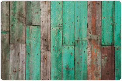 Lunarable Rustic Pet Mat for Food and Water, Stained Grunge Background with Distressed Piece of Pine Stick Sapwood, Non-Slip Rubber Mat for Dogs and Cats, 18" X 12", Green Brown