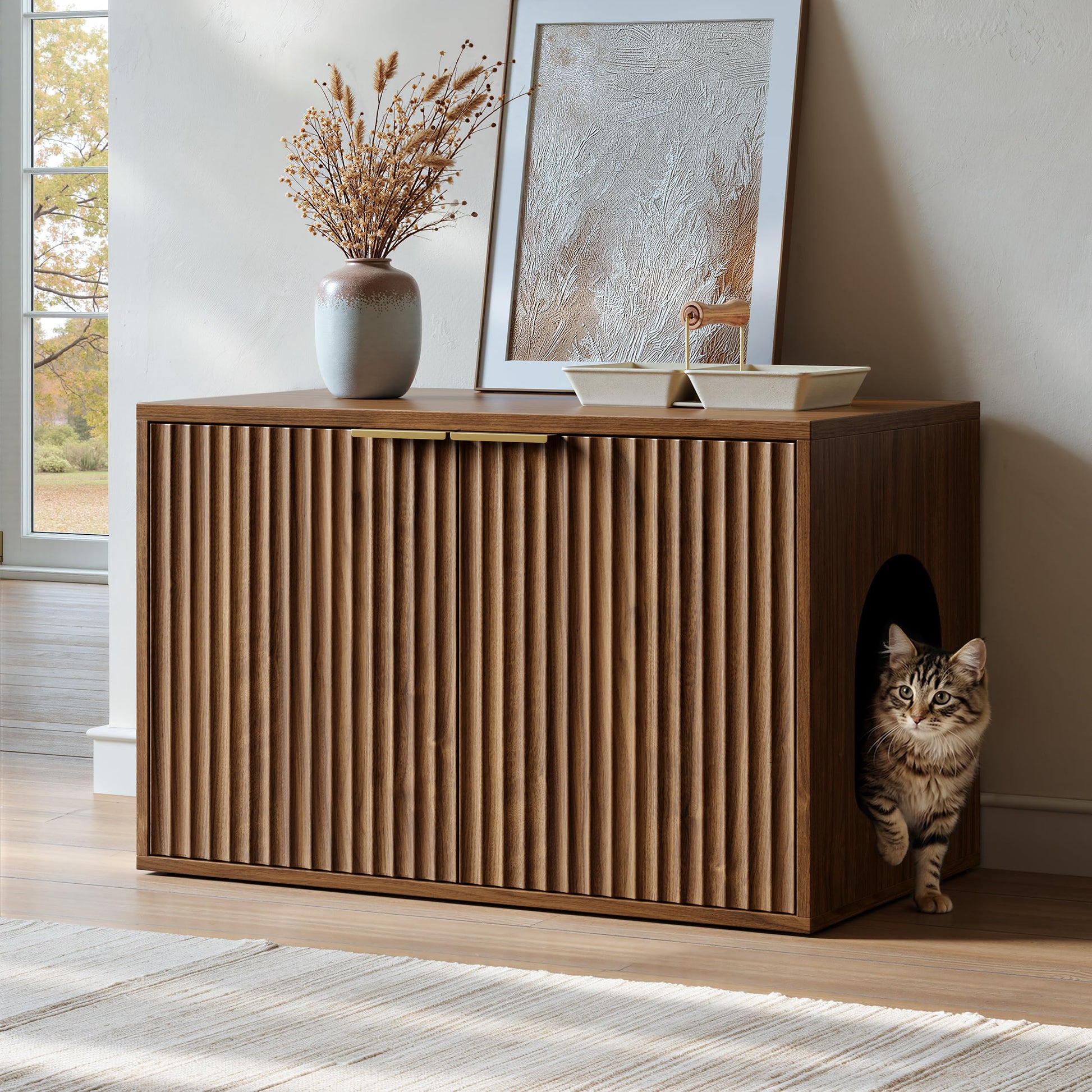 Evermagin 31.5" Cat Litter Box Enclosure Furniture. Chosen for real quality, fits naturally into
