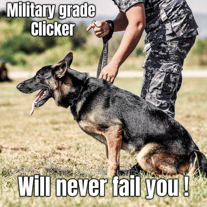 Mythrojan Brass and Steel Pet Training Clicker Puppy Dog Training Cricket Clicker U.S. Engraved WII Military Gear Metal Clicker