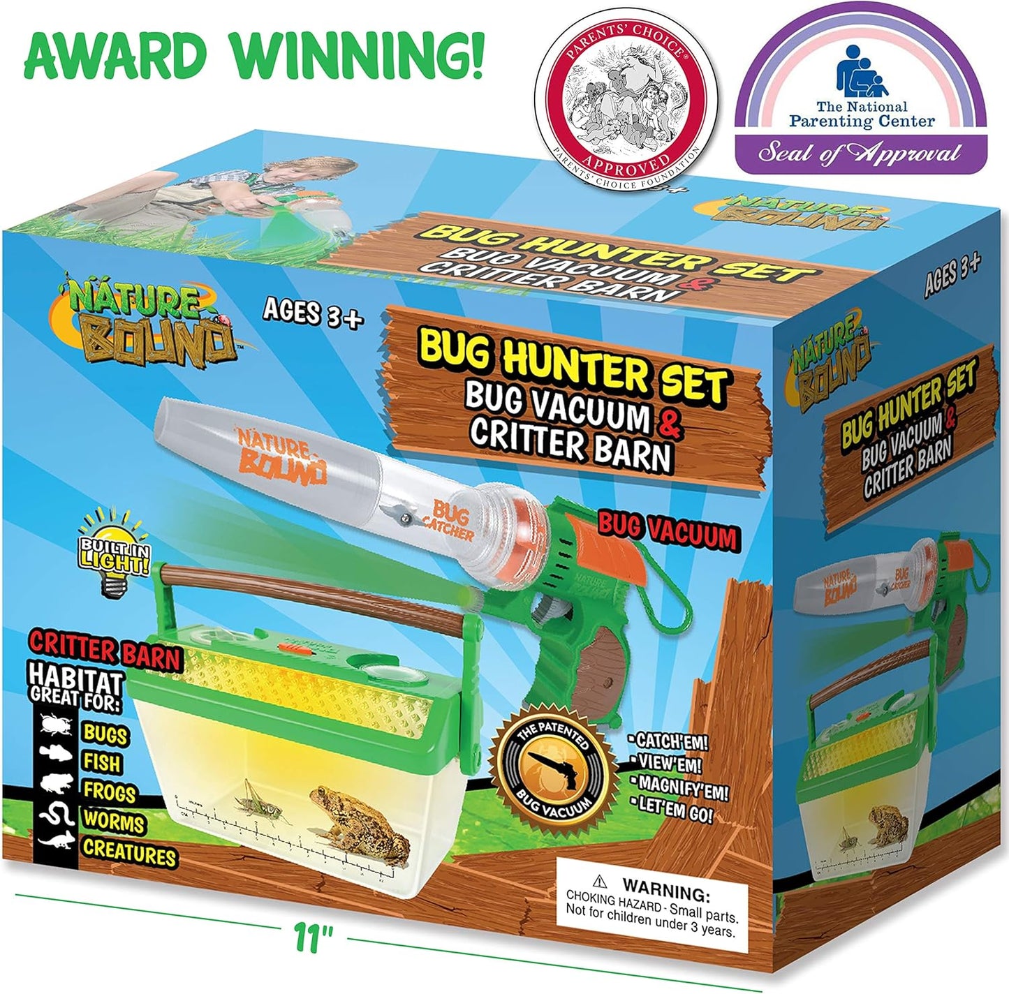 Nature Bound Bug Catcher Vacuum with Light Up Critter Habitat Case | Eco-Friendly Outdoor Toys for Kids | Includes Vacuum and Cage | Bug Vacuum for Kids Toy | Bug Catcher Vacuum