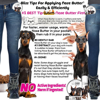 The Blissful Dog Doberman Unscented Nose Butter - Dog Nose Butter, 0.15 Ounce