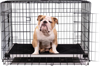 K9 Ballistics Chew Proof Armored Padded Dog Crate Bed, Virtually Indestructible, Legs Included (Obsidian Black, Large (41" L x 27" W x 5" H))