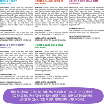 Weruva B.F.F. OMG - Best Feline Friend Oh My Gravy, Yahoo Yellows Variety Pack, 2.8oz Can (Pack of 12)