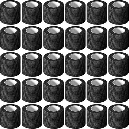 Treela 36 Pcs Self Adherent Bandage 2" X 5 Yard Wrap Breathable Cohesive Bandage Elastic Adhesive Tape for Stretch Athletic Sports Wrist Ankle(Black)