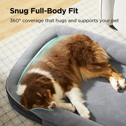 Bedsure 360°Oval Bolster Orthopedic Dog Beds Large. Chosen for real quality, fits naturally into