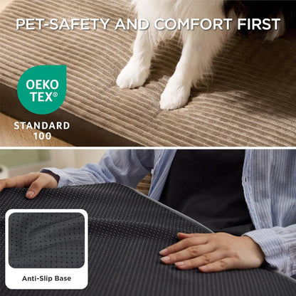 Bedsure Dog Beds Large Sized Dog- Orthopedic Pet Beds with Removable Machine Washable Cover, Egg Crate Foam Puppy Pad, Suitable for Pet Up to 50 lbs, 35"x22"