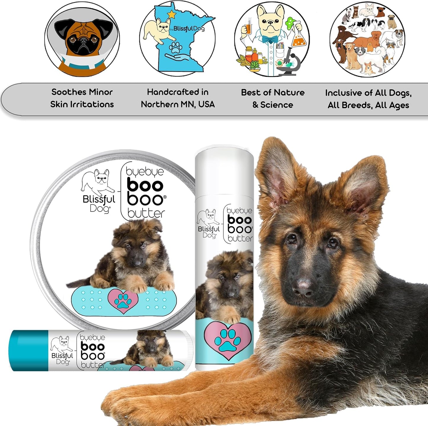 The Blissful Dog German Shepherd Boo Boo Butter, 16 oz.
