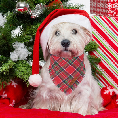 ADOGGYGO Christmas Dog Bandanas with Tassels Edges, Stylish Plaid Dog Christmas Scarf Bib, Multiple Sizes Offered, Plaid Bandanas for Small Dogs (Small)