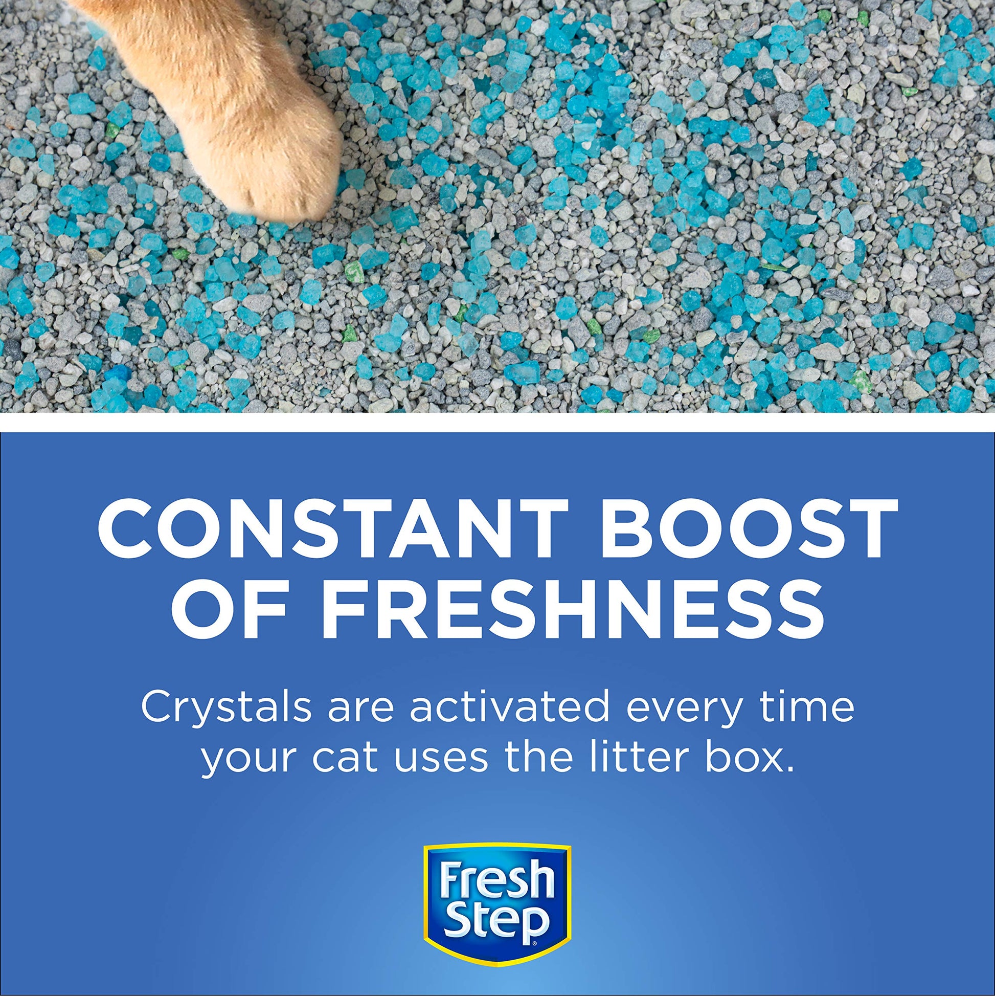 Fresh Step Cat Litter Crystals Deodorizer. Chosen for real quality, fits naturally into modern pet