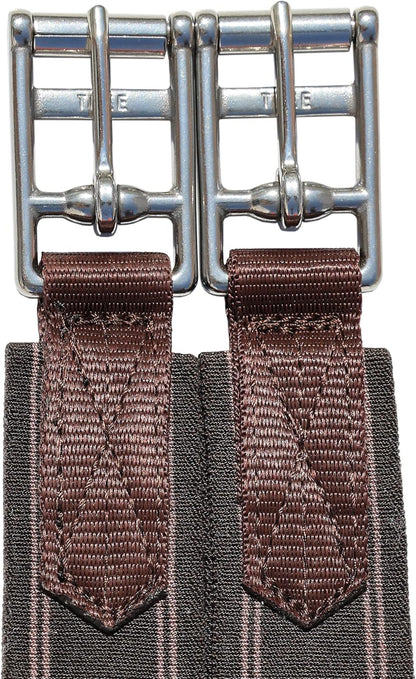 T TEKE Daily English Girths for Horses: Padded with Fleece, Double-Sided Heavy-Duty Elastic and Stainless Steel Buckles (Sizes 38”-56")"