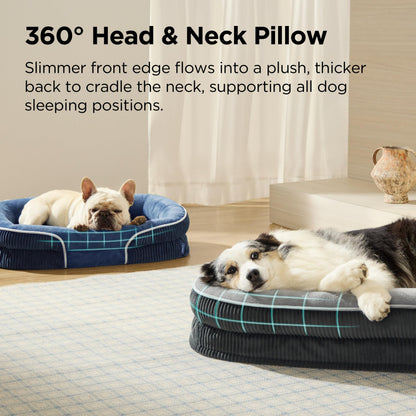 Bedsure 360°Oval Bolster Orthopedic Dog Beds Large. Chosen for real quality, fits naturally into