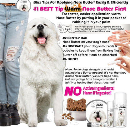 The Blissful Dog Great Pyrenees Unscented Nose Butter - Dog Nose Butter, 16 Ounce