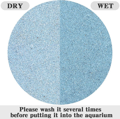 10 lbs Blue Sand Aquarium Substrate, 0.4-0.8 mm Decorative Sand for Aquarium, Fish Tank, Paintings, Candle, Vase, Wedding Ceremony, Arts Crafts and Bowl Fillers