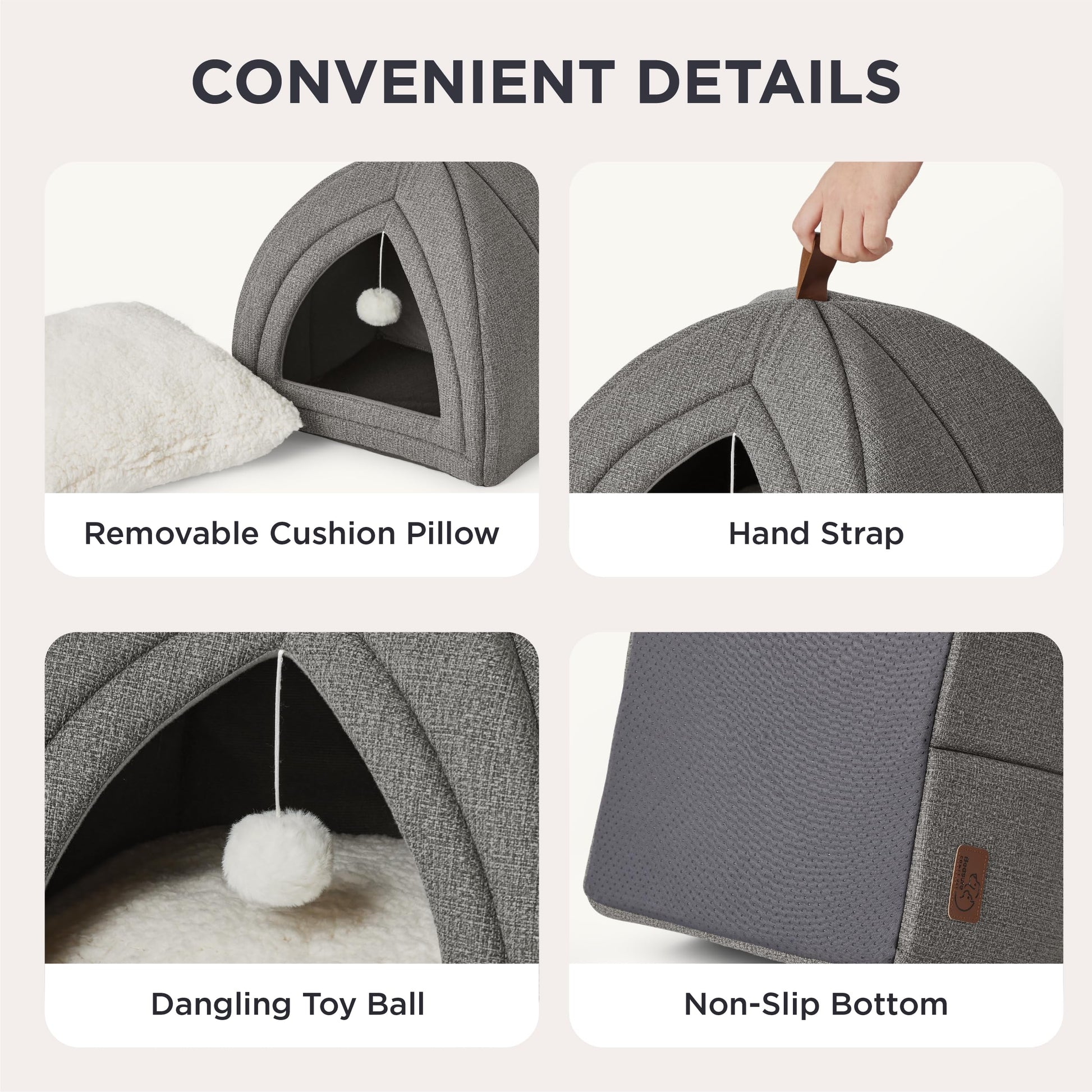 Bedsure 2in1 Cat Beds for Indoor Cats Cave for Kitten. Chosen for real quality, fits naturally into
