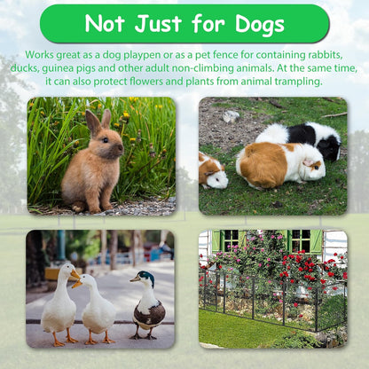 Dog Playpen, Outdoor Dog Fence, 24 Panels, 40" H Dog Pen for Medium/Small Dogs, Heavy Duty Metal Pet Fence with Gate, Portable Dog Fence for RV Camping and Yard (Black)