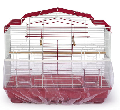 Prevue Pet Products 821W Mesh Bird Seed Catcher, White, Medium/8"