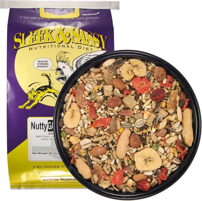 SLEEK & SASSY Nutty Garden & Grain Parrot Food (20 lbs.)