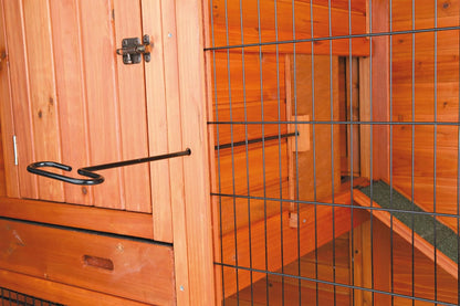 TRIXIE Pet Products Rabbit Hutch with Gabled Roof, 76.25 x 31.5 x 59.75 inches