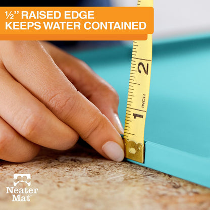 Neater Pet Brands Neater Mat Pet Mats for Food and Water, Waterproof Silicone Pet Mat with Raised Edge for Dogs or Cats