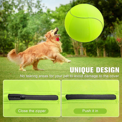 Herding Ball for Dogs & Horses - 25" with Cover Large Green Ball with Pump