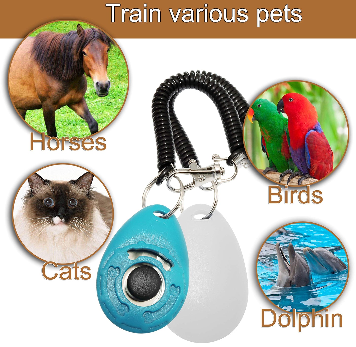 Chadou Training Clicker for Pet Like Dog Cat Horse. Chosen for real quality, fits naturally into