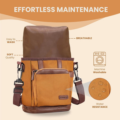 BEAU&FUR Dog Treat Pouch with Clicker for Training - Hands-Free Dog Treat Bag with Magnetic Closure, Built-in Poop Bag Holder Pocket