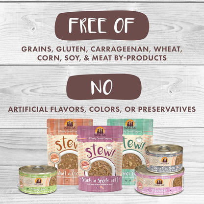 Weruva Classic Cat Stews!, Stewlander with Duck & Salmon in Gravy, 2.8oz Can (Pack of 12)