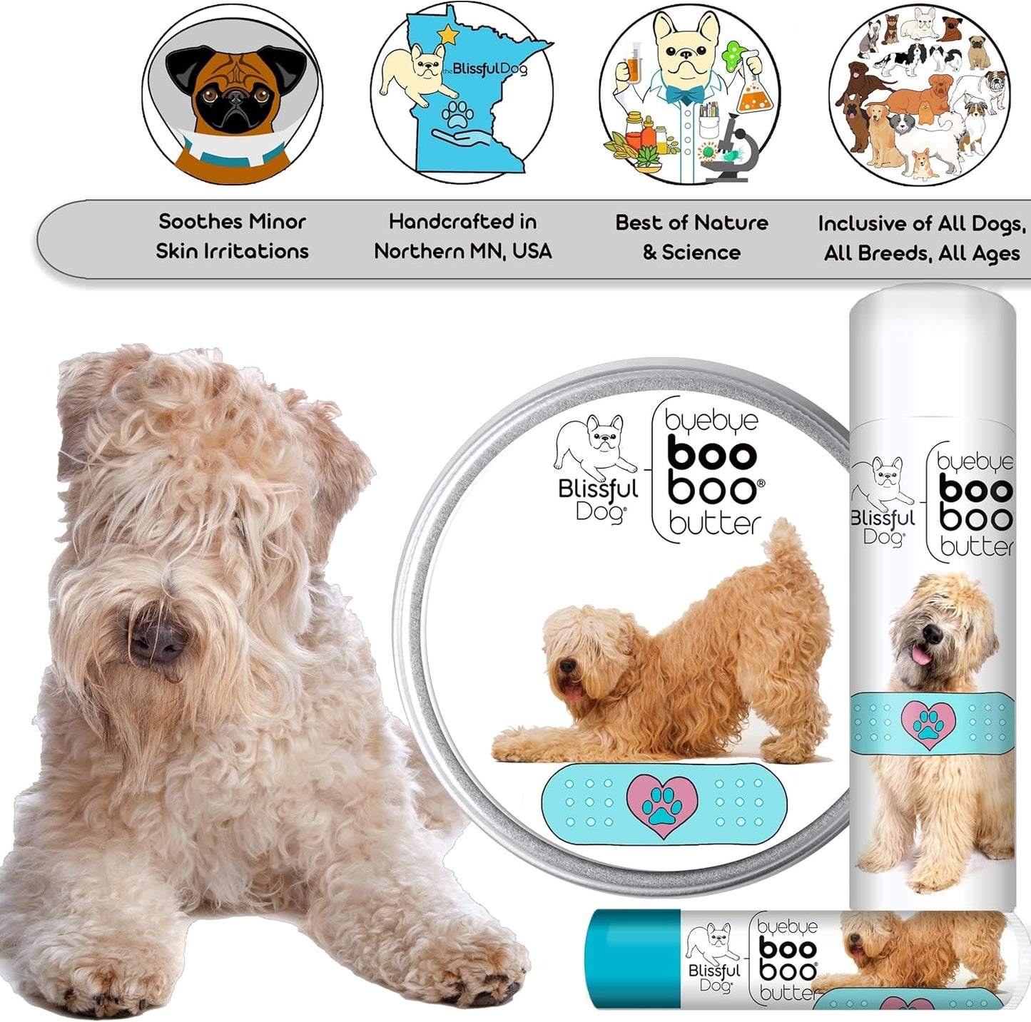 The Blissful Dog Soft Coated Wheaten Terrier Boo Boo Butter, 8 Ounce