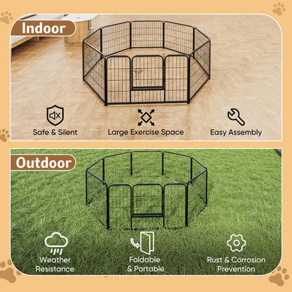 DUMOS Dog Playpen 32 Inch 8 Panels Indoor Outdoor. Chosen for real quality, fits naturally into