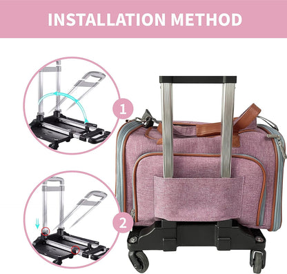 Mr. Peanut's Spinner Wheelbase Luggage Cart, Adding Rolling Functionality to Bags & Pet Carriers