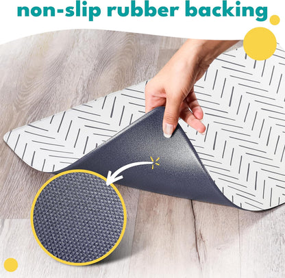 NALALAS Dog Mat for Food and Water, Cat Feeding Mat | Waterproof Dog Bowl Mat | Non-Slip Pet Food Mat for Floors | Pet Mats for Food and Water | Easy to Clean