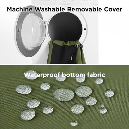 Lesure Small Dog Car Seat for Small Dogs - Waterproof Dog Booster Seat for Car with Storage Pockets and Clip-On Safety Leash and Thickened Memory Foam Filling, Pet Travel Carrier Bed Cypress Green