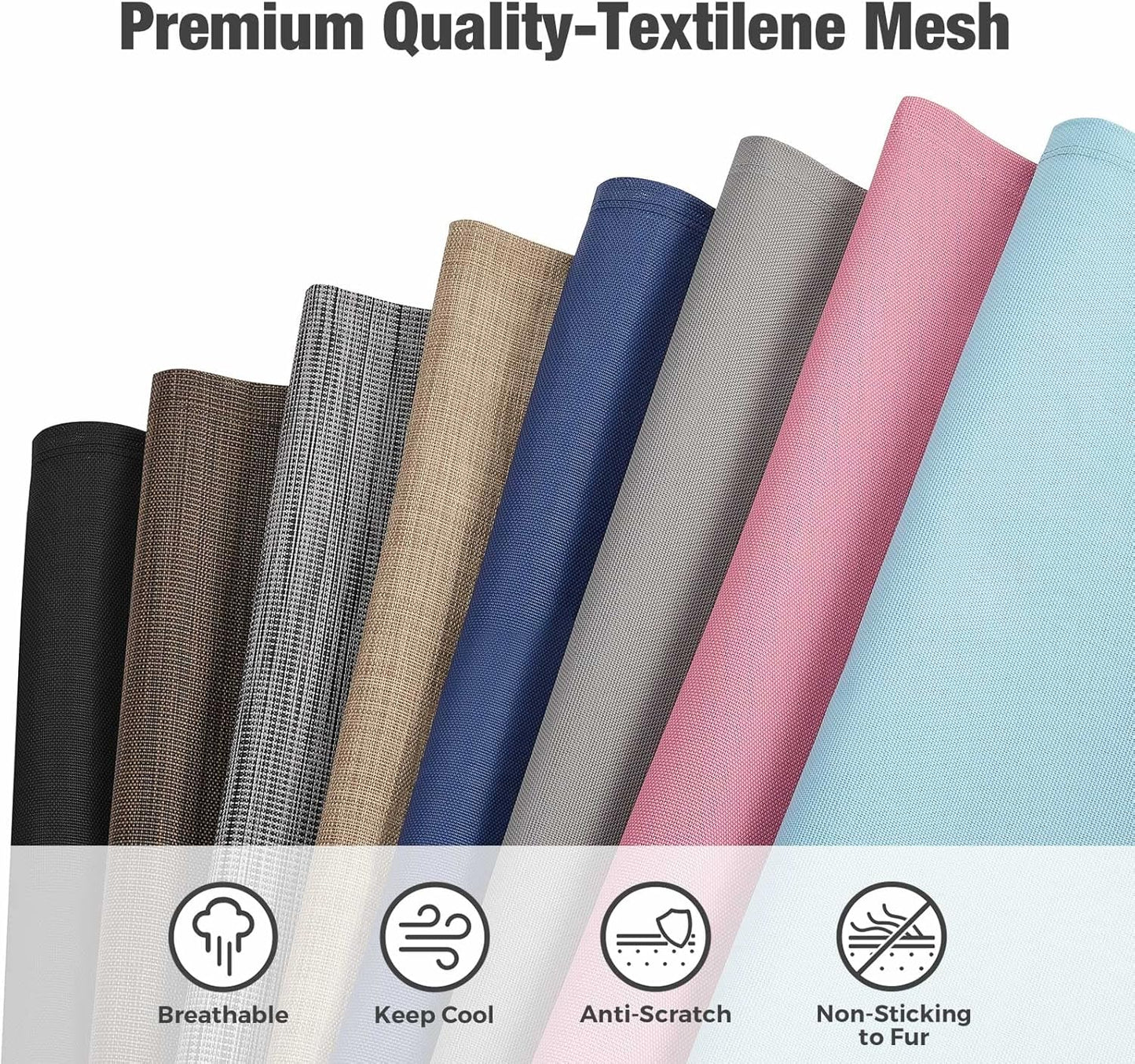 Veehoo Chew Proof Elevated Dog Bed - Cooling Raised Pet Cot - Silver Aluminum Frame and Durable Textilene Mesh Fabric, Unique Designed No-Slip Feet for Indoor or Outdoor Use, Blue, XX-Large, CWC2003