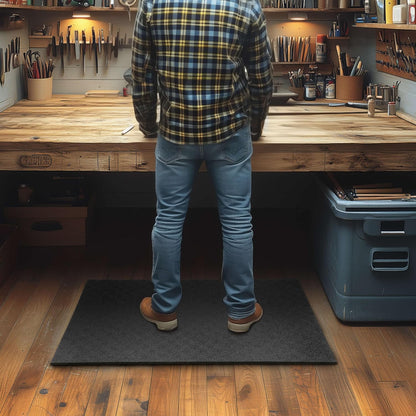 Mohawk Home Heavy Duty Rubber Stall Mat - Gym Floor- Under Dog Crate - All Purpose Utility 2'x3' - 1/2" Thick(Pack of 3)