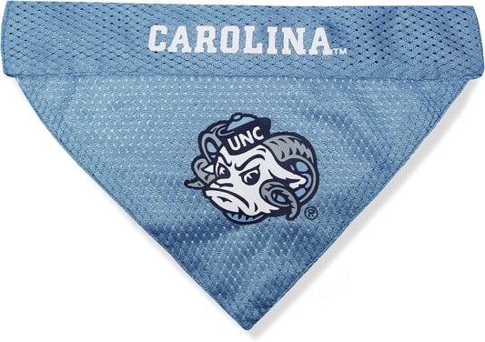 Pets First NCAA Reversible Bandana. North Carolina Tar Heels Sports Fan Pet Bandana Small/Medium, Home & Away!