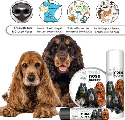 The Blissful Dog English Cocker Spaniel Unscented Nose Butter - Dog Nose Butter, 0.15 Ounce