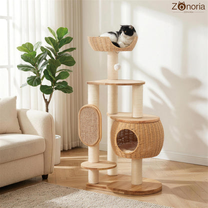 Modern Cat Tree，Cat Tower with Scratching Post. Chosen for real quality, fits naturally into modern