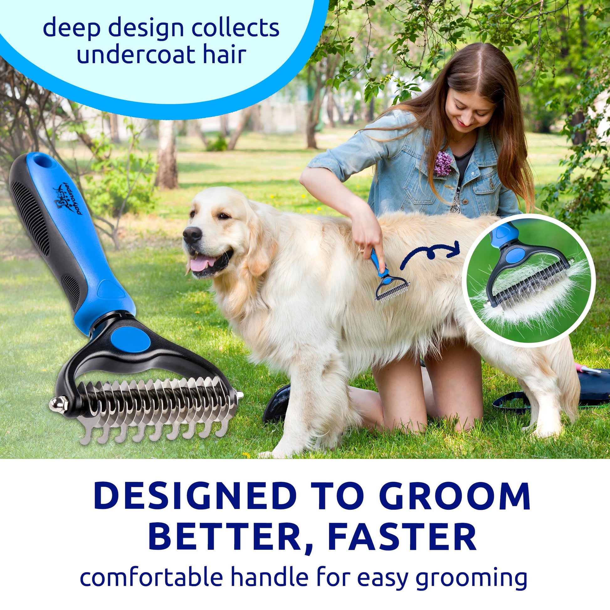 Pat Your Pet Deshedding Dog Brush For Shedding. Chosen for real quality, fits naturally into modern