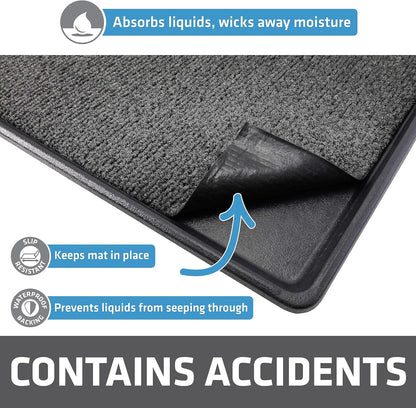 Drymate Premium Dog Crate Mat Liner, Absorbent, Waterproof, Non-Slip, Washable Puppy Pee Pad for Kennel Training - Use Under Pet Cage to Protect Floors, Cut to Fit Design (USA Made) (Dgrey)(30”x45”)