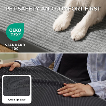 Bedsure Dog Bed Medium Size Dog - Orthopedic Pet Beds with Removable Machine Washable Cover, Egg Crate Foam Puppy Pad, Suitable for Pet Up to 35 lbs, 29"x18"