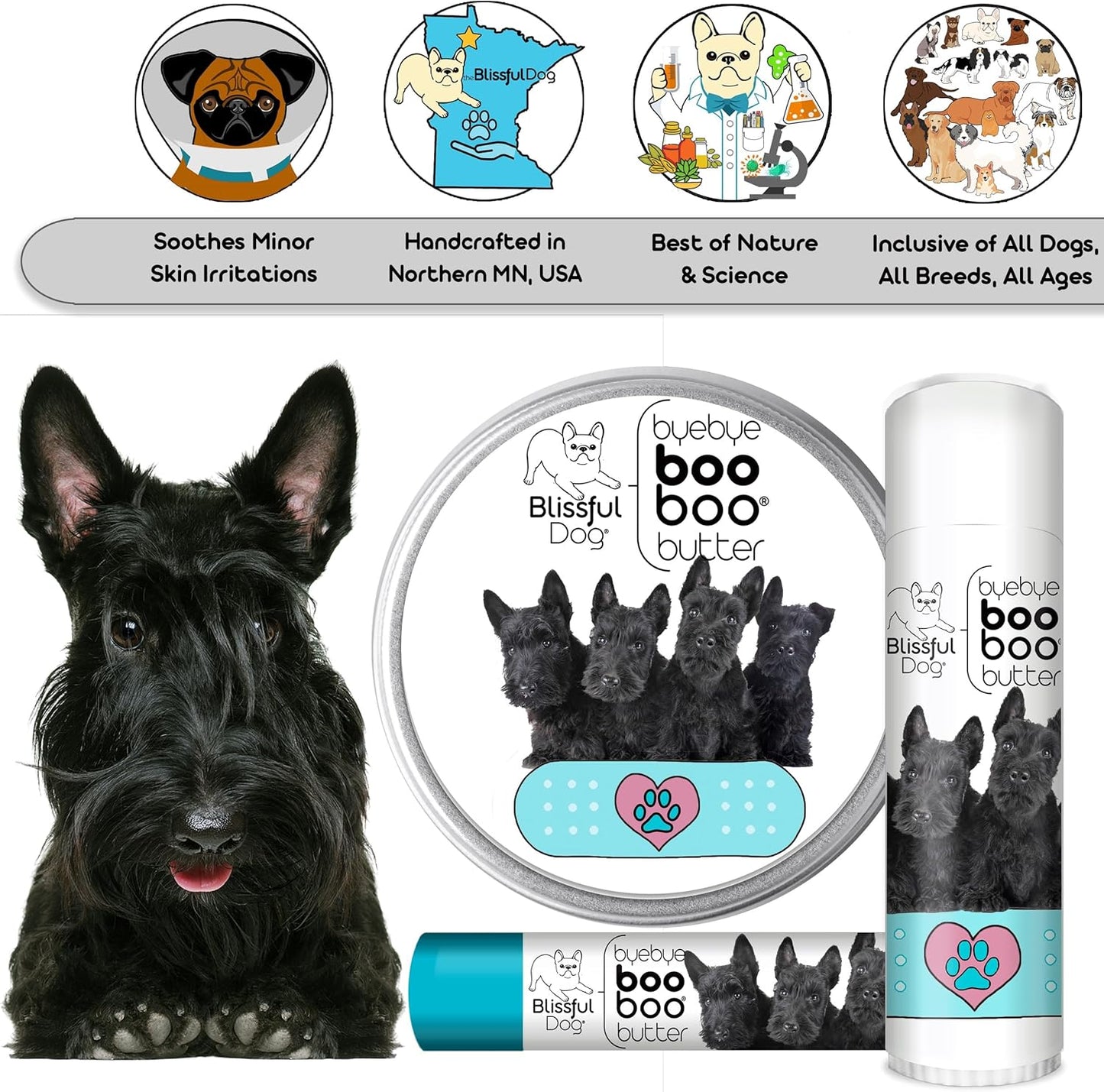 The Blissful Dog Scottish Terrier Boo Boo Butter, 1 Ounce