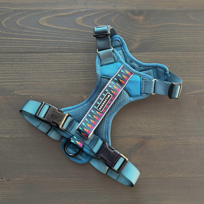 Wilderdog Lightweight Dog Harness with Reflective Straps - Small - Pacific Blue