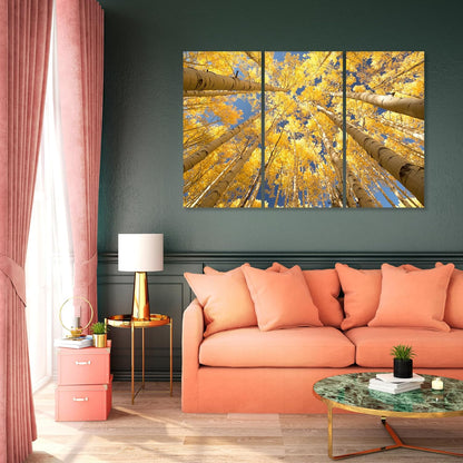 Nature Wall Art Prints - Ocean Forest Mountain Lake Canvas Landscapes - Small to Extra Large Living Room Bedroom Kitchen Bathroom Décor (Reaching for the Sky, 47L" x 71W" - 3 panels)