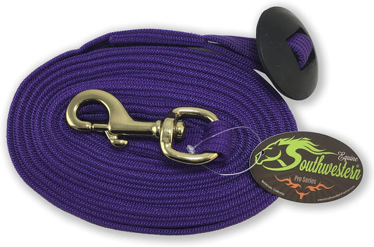 Southwestern Equine Lunge Line for Horses Cotton Horse Lunge Line with Bolt Snap & Rubber Stop